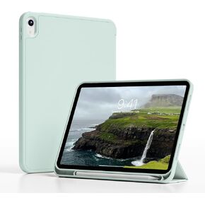 Case for iPad (A16) 11th Generation 11 Inch 2025 & iPad 10th Generation 10.9 Inch 2022 with Pencil Holder,Smart Slim Tri-fold Stand Cover Soft TPU Back,Support Touch ID & Auto Wake/Sleep (Pink)