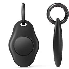 2 Pack Airtag Holder Air Tag Case with Keychain, Anti-Scratch Airtags Key Chain for Apple Air Tags, Airtag Accessories for GPS Item Finder Tracker, Light Black