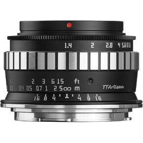 TTARTISAN 23 مم F1.4 APS-C العدسات الواسعة الزاوية الزاوية التركيز تركيز العدسة الثابتة متوافقة مع Canon RF Mount Cameras R7 ، R10 APS-C Model EOS R ، RP ، R5 ، R6 (Black)