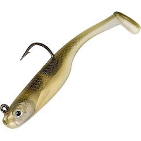 Strike King (SKHM414-504) Homing Minnow Fishing Lure, Pre-Rigged Soft Plastic Swimbait, Optimized for Live Sonar, Realistic Minnow Profile, 4-Inches, 1/4-Ounce, 3/0 Hook, 3-Pack, AYU