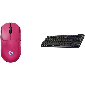 Logitech G Pro Wireless 2 Gaming Mouse (Magenta) + G Pro X TKL Lightspeed Wireless Gaming Keyboard (Linear, Black) Bundle