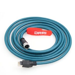 DRRI M12 Cat7A Ethernet Cable 8-Pin X-Coded Female to RJ-45 Plug for Cognex Camera Industrial Instruments and Equipment
