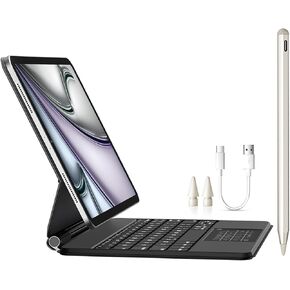 Stylus Pen + Magic Keyboard Case for iPad Air 11" (M3&M2), iPad Pro 11 inch (1-4th), iPad Air (5/4th Gen)