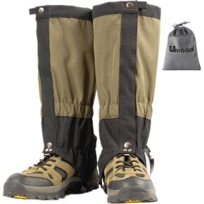 Trail Adjustable Leg Gaiters,Snow Boot Guard Gators,Shoe Gaiters,Sandproof,Waterproof Hiking Gaiters for Hunting,Running,Snow, Mountain Climbing,Yard Work