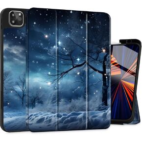 Tuiklol Case for iPad Pro 13 inch Generation 7th 2024 Release M4 Chip - Built in Support Pencil 2 / USB-C, Slim Protective Stand Back Cover with Smart Trifold Stand Auto Wake/Sleep,Multicolored floral