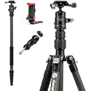 Fotopro Carbon Fiber Tripod Bundle with Magic Arm Phone Mount