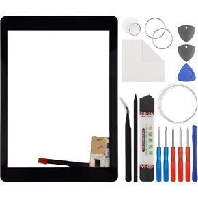 Touch Screen Panel Digitizer (Without LCD Display) Compatible with AUTEL MaxiSYS MS908S MS908 Pro MY908 9.7 inch with Tools