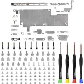 for iPhone 15 Pro Max Complete Screws Metal Bracket Replacement Full Set Inner Screws with Metal Plate Cover Replacement with Fix Tool Screwdrivers A3106 A2849 A3105 A3108