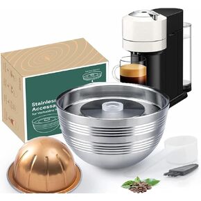 كبسولة القهوة المصنوعة من الفولاذ المقاوم للصدأ متوافقة مع Vertuo Next & Pop New Model & Vertuoplus & Delonghi Env135S Machine Coffee Pods Holder for Vertuo Next Machine & Pop (POD Single)