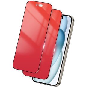 2 Pack for iPhone 15 pro max Privacy Screen Protector Tempered Glass for 15promax 6.7inch Gradient Red Easy Installation Anti Blue Light Full Coverage Anti Spy Bubble Free