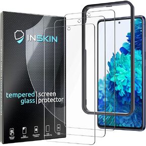 واقي شاشة Inskin لـ Samsung Galaxy S20 Fe 4G/5G 6.5 بوصة [2020]-3 عبوات ، زجاجات مقسمة ، بصمة بالموجات فوق الصوتية متوافقة