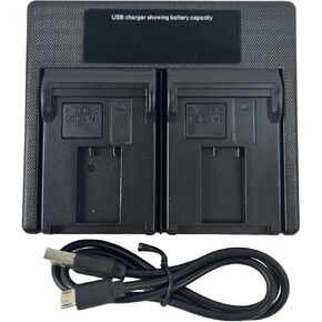 USB LED Dual Camera Battery Charger for for BM8, M8, M8, M8.2, M9, ME, M-E, 14464, BLI-312 which for BM8 M8 M8 M8.2 M9 ME M-E 14464 BLI-312 Digital Camera