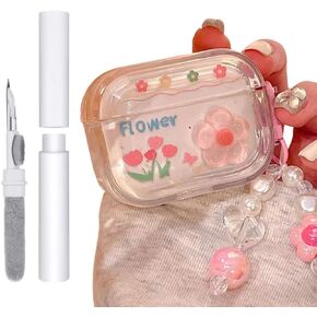 Compatible with Airpods Pro 1st/2nd Generation Case with Cleaning Kit, Airpods pro 2 Case Cover Rugged Shockproof Airpod pro 2 Protective Case for Girl Women Compatible with Airpods pro 1st/2nd