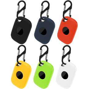 6 Packs Case Compatible with Tile Pro 2024, Soft Silicone Shockproof Protective Cover with Carabiner Accessories, (6 Packs-6 Colors)