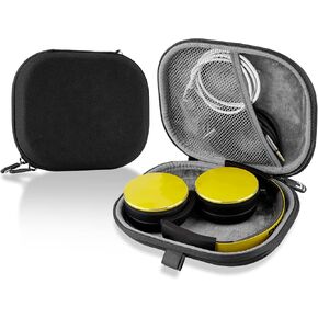 Linkidea Headphones Carrying Case Compatible with Bose, B&O, Audio-Technica, Sony Case, Protective Hard Shell Travel Bag with Cable, Charger Storage (Black)