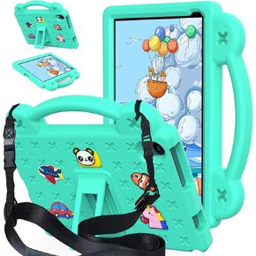 حالة لـ URAO C107 10.1 بوصة لوحي CASE 2024 ، غطاء مقاوم لـ Kids Eva مع مقبض حزام Kickstand for Urao Tablet 10.1 '' (Pink)