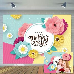 CYLYH 7x5ft Mother's Day Backdrop Mother's Day Party Bridal Shower Photo Booth Studio Props Birthday Party Decor Supplies D523