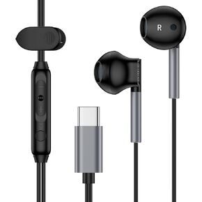 Pixel 9A USB C Headphones Wired for Google Pixel 9 Pro Fold/9 xl/9/8,USB Type C Wired Headphones Earbuds Earphones HiFi Stereo with Mic Volume Control for Samsung Galaxy S25 Ultra/S25/S24/S23/S22/S21
