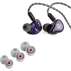Linsoul Kiwi Ears Quartet 2DD+2BA in Ear Monitor + Kiwi Ears Flex Earbud Tips S/M/L Size