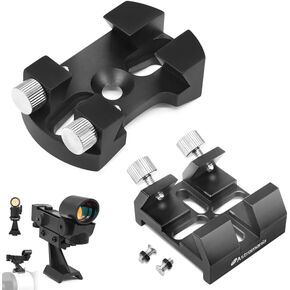 Astromania Finderscope Starpointer for Astronomical Telescopes - Bundle with - Universal Finder Shoe Base&Universal Dovetail Base