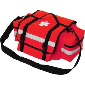 First Aid Bag Empty,First Responder Emergency Bag,EMS EMT Trauma Bag Empty,Medical Bag with Reflective Strips,Great for Rescue Squads,Lifeguard,Firefighter(Red)