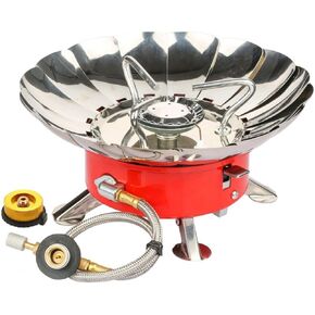 Portable Camping Gas Stove, WILLOR Windproof Backpacking Butane &Propane Stove Lightweight Camping Cooking Burner with Piezo Ignition and Adjustable Valve for Outdoor Camping Hiking