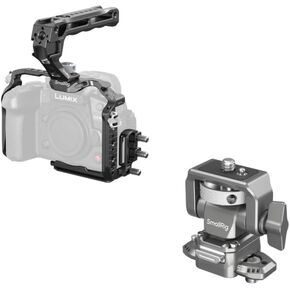 SmallRig HawkLock Quick Release Cage Kit for Panasonic LUMIX GH7 / GH6 and Quick Release Camera Monitor Mount with Integrated NATO Rail
