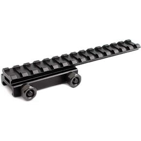 14 Slots,1/2" Scope Riser, See Through Low Profile & Extended, Flat Top Picatinny Riser Rail Mount, 145 mm / 5.75"