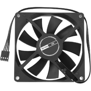 The Lord of the Tools 1PC 4Pin Computer Case Fan Compatible with NOCTUA CHROMAX NF-A9x14 HS-PWM SSO2 Bearing 2500RPM 91.8x91.8x15.6mm PC Cooling Fan Black
