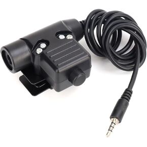 U94 PTT Compatible with 3.5mm Mobile Phone Plug for Android iPhone & PC Works with Comtac & MSA Sordin