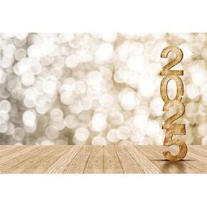 Fabric 2025 Backdrop for Photography, Halos for New Year Party, Graduation Prom, Birthday Decoration - Bokeh 10x8ft
