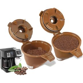 2-Pack Single Serve Ground coffee Brew Basket for Hamiltion FlexBrew Coffee Maker Models 49974 49975 49976 49979 49957 49954 49947 49940 49950 49966 49968 Filter Accessories