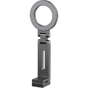 DT-MagClip Magnetic Clip-On Phone Holder for iPhone & Android (MagSafe) | 360° Adjustable Stand for Travel Desk Shopping Carts | Universal 1/4" Tripod Mount | Hands-Free & Creators Friendly (Gray)