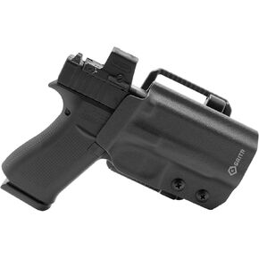 GRITR OWB Kydex Right/Left Hand Gun Holster Compatible with Glock 43X - Optic Cut, Fits Safariland QLS/G-Code RTI Attachments, Adjustable Belt Loops, Open Bottom