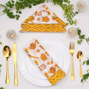 Hand Block Printed Napkins, Cotton Cloth Napkin, 100% Pure Cotton Indian Block Printed Napkins, Set of 4 Cotton 20X20 Inch Dinner Napkins, Kitchen Towel Washable Napkins, Birhday Gift For Her