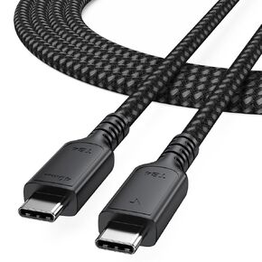 USB C Video Cable 6ft, USB 4 Standard, 8K@60Hz/4K@120Hz Monitor Display, 40Gbps USBC Data Transfer, 240W Fast Charge, Thunderbolt 3/4 Compatible, for Macbook Portable Monitors iPhone 16/15 and more