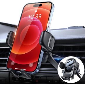 Car Vent Phone Mount - Compatible with 96% of Vents - Deep Enough to Hold Phone with Case On - Easy to Assemble and Use - Secure Tripod Design - Hands-Free Car Phone Holder - Air Vent Mount