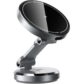 JOYROOM for MagSafe Car Mount Charger, 15W Fast MagSafe Car Charger with Upgraded Rotating Charging Panel (Silver)