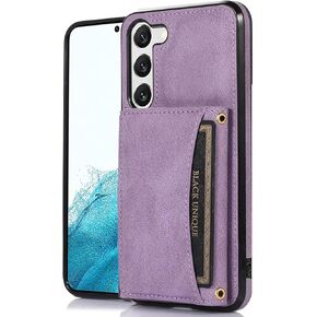 Design for Samsung S23 Plus Folio Flip Leather Wallet Case with Credit Card Holder Slot Phone Cases Kickstand Shockproof Protective Cover for Galaxy S23+ S23plus Women Men 6.6 inch Black