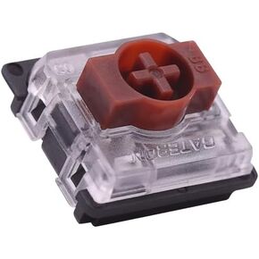 Gateron KS-27 Low Profile Switch Red Blue Brown 3pins for Ultimate Ultra-Slim Mechanical Keyboard air75 air60 K1 K3 K7 (Brown,V1)