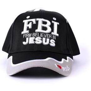 القبعة المسيحية للرجال والنساء FBI المؤمنين في يسوع قابلة للتعديل فيلكرو هدية دينية للعائلة والأصدقاء