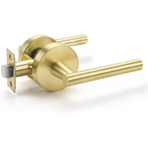 Haidms 6 Packs Gold Door Handle Interior, Brushed Gold Privacy Door Handles, Gold Interior Door Lever, Bathroom/Bedroom Door Handles Interior, Heavy Duty Modern Door Handle