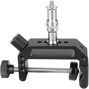 CAMVATE C Clamp with 1/4"-20 Male to 3/8"-16 Male Screw & 1/4"-20 Female Screw(Aluminum,Jaw open:65mm)