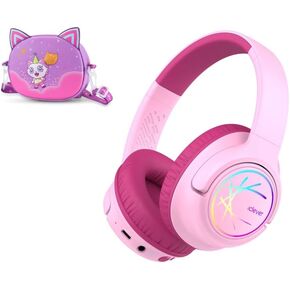 iClever BTH18 Kids Bluetooth Headphones & Headphones Case Bundles