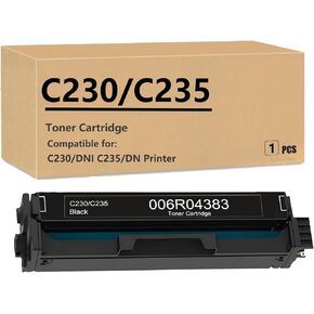 C230/C235 Black Toner Cartridge Replacement for Xerox C230 C235 C225 Printer Ink for 006R04383 006R04391 Black High Capacity Toner Cartridge (1-Pack)