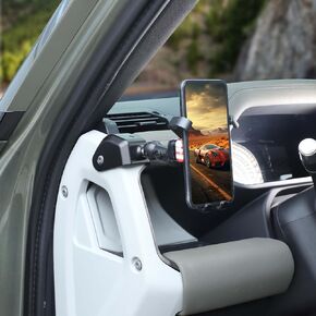 Phone Holder Compatible with Land Rover Defender 90 110 130 2020-2023, 360° Adjustable Dash Left Side Phone Mount Holder for All Smartphones (Style B)