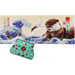 Official Otter Kotaro&HANA Tenugui & Mini Clasp Pouch Set, Small
