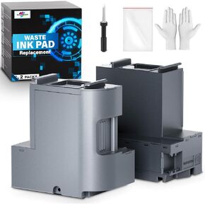 Waste Ink Pad Replacement for Epson Ecotank ET-2850 ET-2760 ET-2700 ET-2750 ET2850 ET2760 ET2700 ET2750 Printers, Compatible for Epson Ink Pad Replacement Maintenance Box (2 Packs)