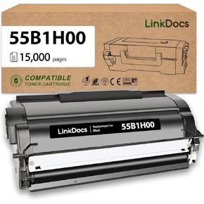 55B1H00 High Yield Toner Cartridge Replacement for Lexmark 55B1H00 55B1000 55B1X00 Work for Lexmark MS331 MS431 MX331 MX431 Laser Printer 15000 Pages 1 Pack