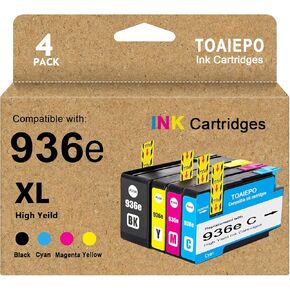 936e Ink Cartridges Combo Pack Replacement for HP 936XL 936e Ink Cartridges Work with HP OfficeJet Pro 9110, 9120, 9130, 9730 Series Printers,4 Pack